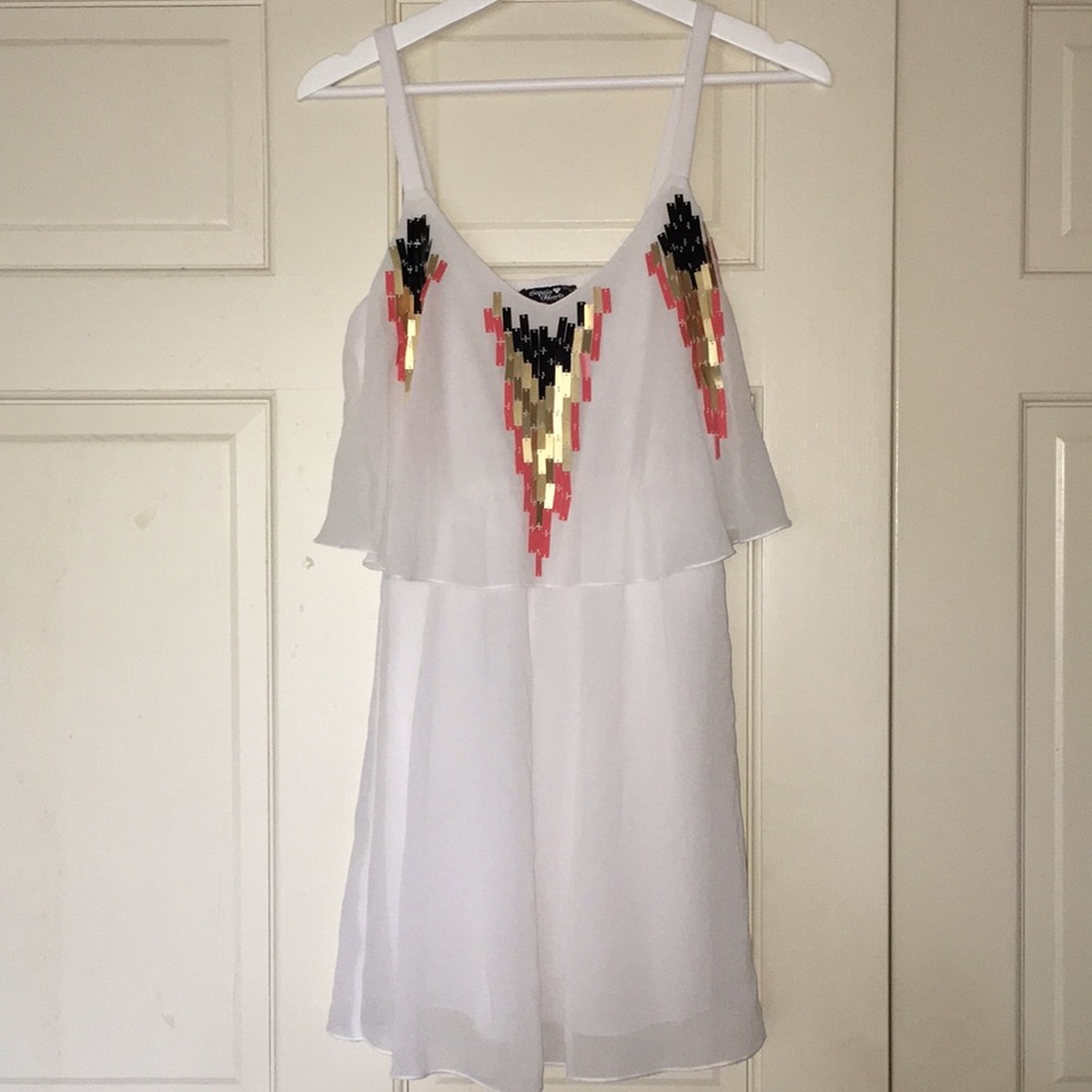White Dress with Beautiful Decoration